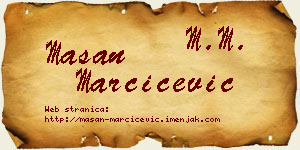 Mašan Marčićević vizit kartica